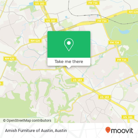 Amish Furniture of Austin map