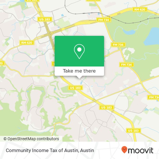 Mapa de Community Income Tax of Austin