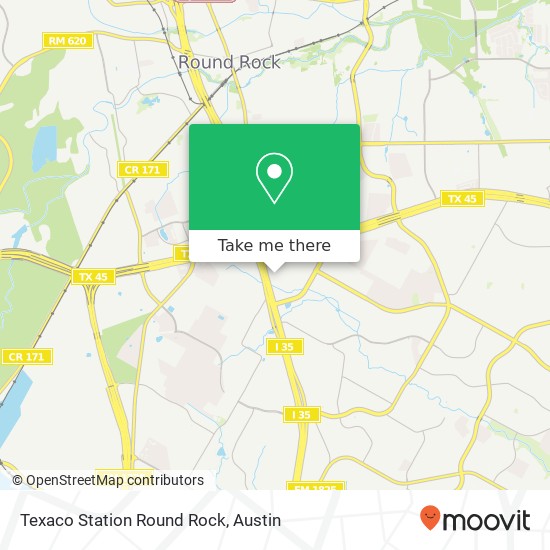 Texaco Station Round Rock map
