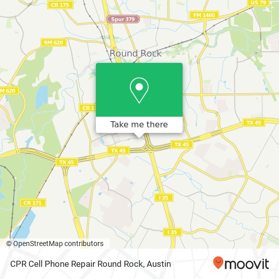 Mapa de CPR Cell Phone Repair Round Rock