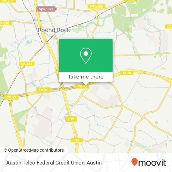 Austin Telco Federal Credit Union map