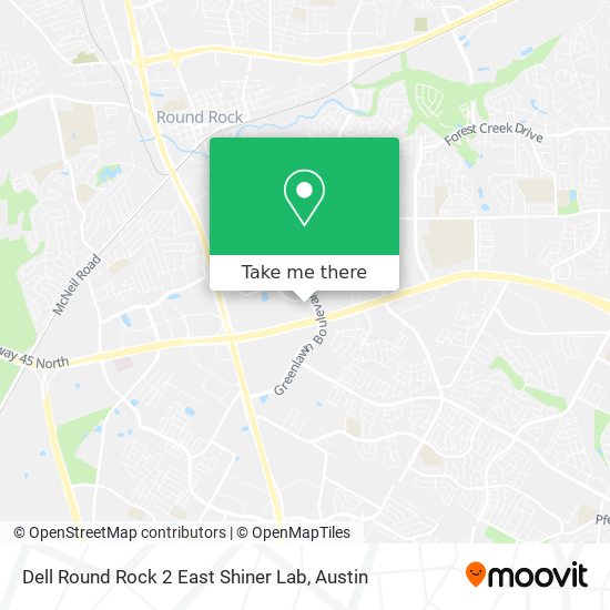 Mapa de Dell Round Rock 2 East Shiner Lab