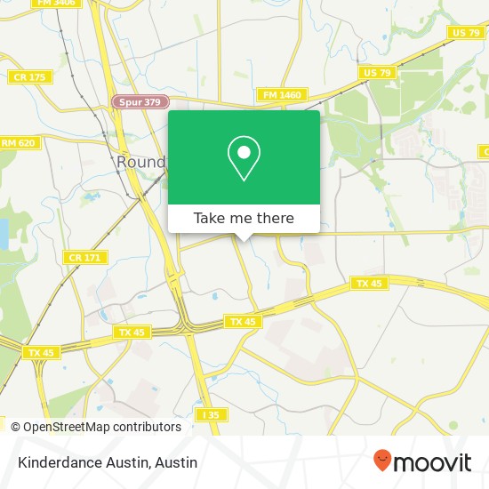 Kinderdance Austin map