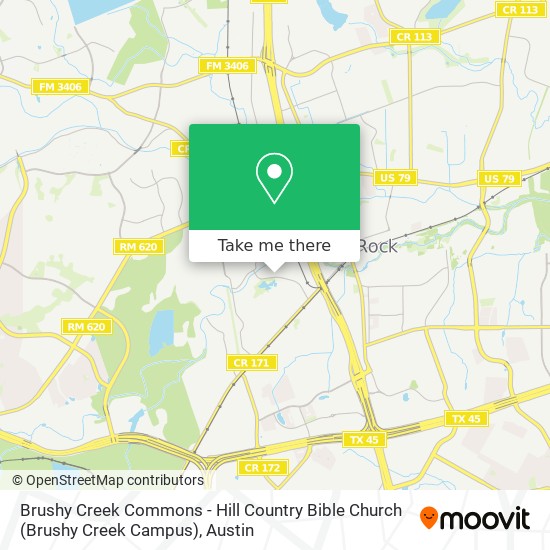 Brushy Creek Commons - Hill Country Bible Church (Brushy Creek Campus) map