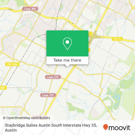 Mapa de Staybridge Suites Austin South Interstate Hwy 35