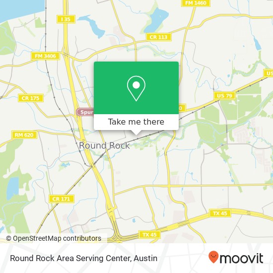Round Rock Area Serving Center map
