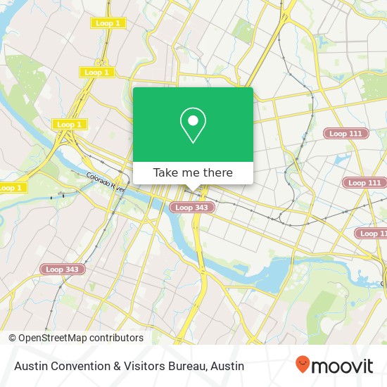 Austin Convention & Visitors Bureau map