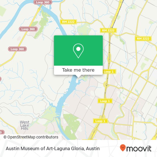 Austin Museum of Art-Laguna Gloria map