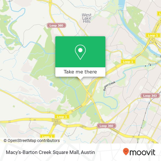 Macy's-Barton Creek Square Mall map