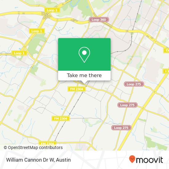 Mapa de William Cannon Dr W
