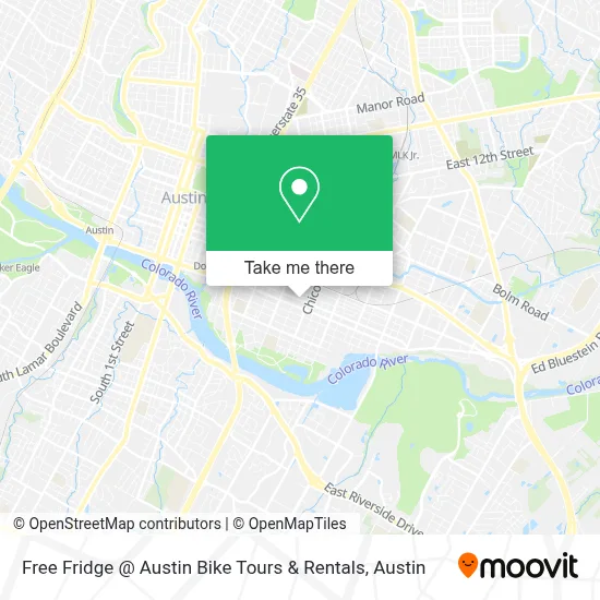 Free Fridge @ Austin Bike Tours & Rentals map