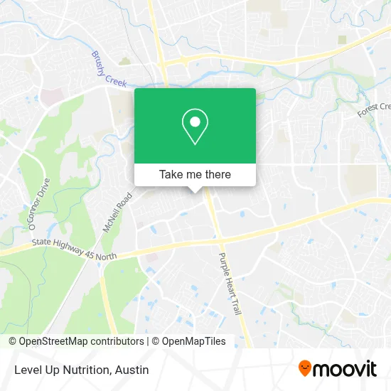 Level Up Nutrition map