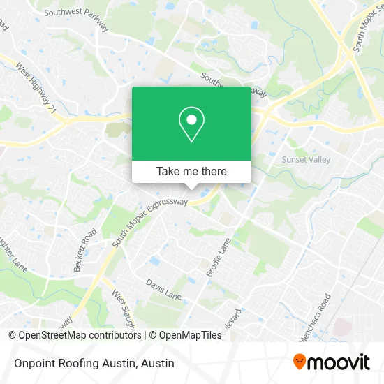 Onpoint Roofing Austin map