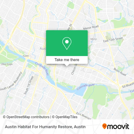 Austin Habitat For Humanity Restore map