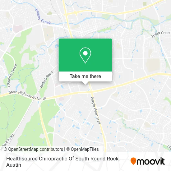 Healthsource Chiropractic Of South Round Rock map
