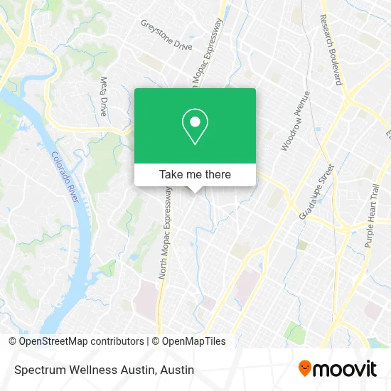 Spectrum Wellness Austin map