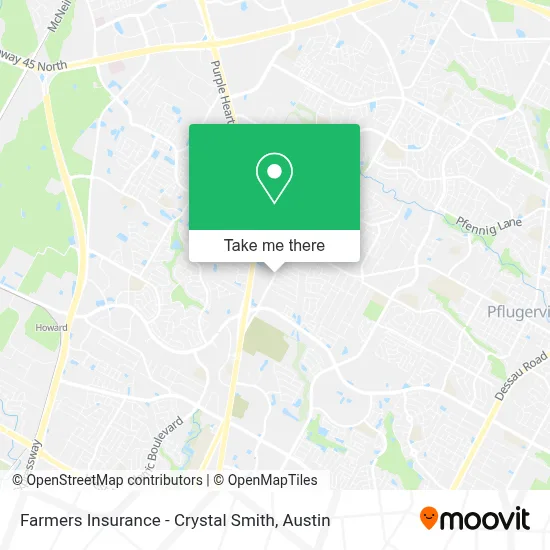 Farmers Insurance - Crystal Smith map