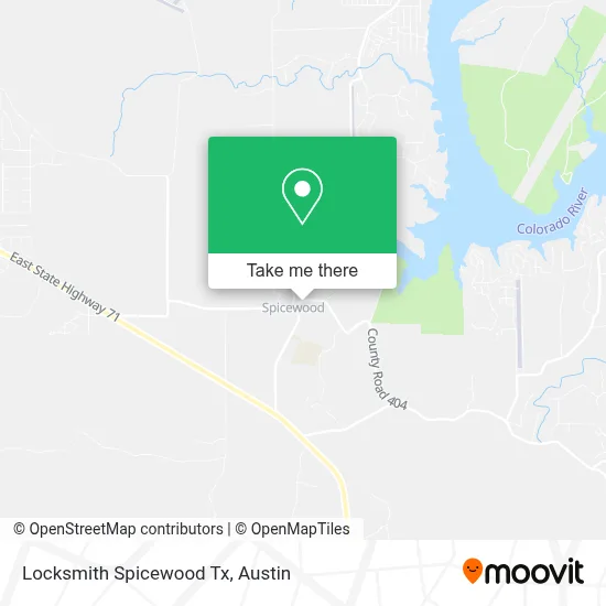 Locksmith Spicewood Tx map