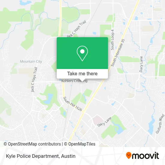 Kyle Police Department map
