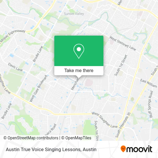 Austin True Voice Singing Lessons map