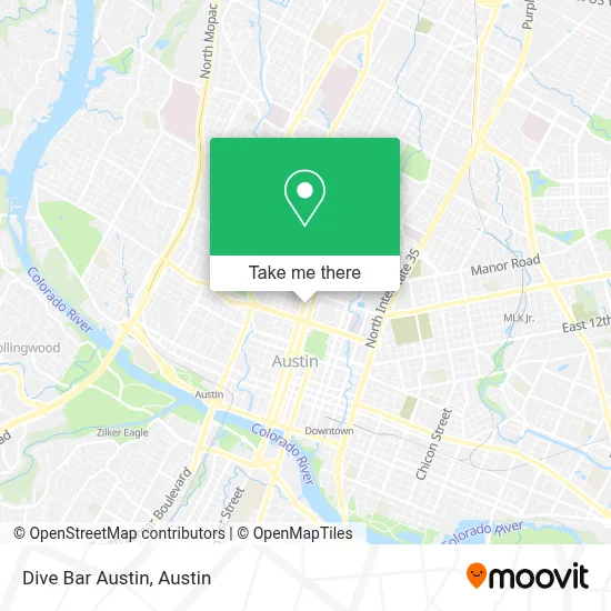 Dive Bar Austin map