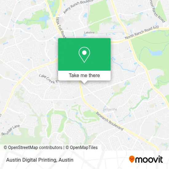 Austin Digital Printing map