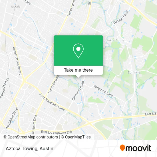 Azteca Towing map