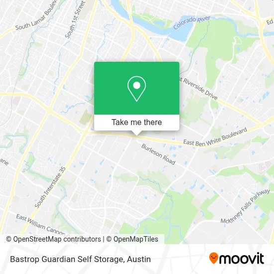 Bastrop Guardian Self Storage map
