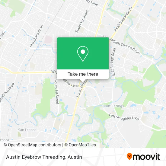Austin Eyebrow Threading map