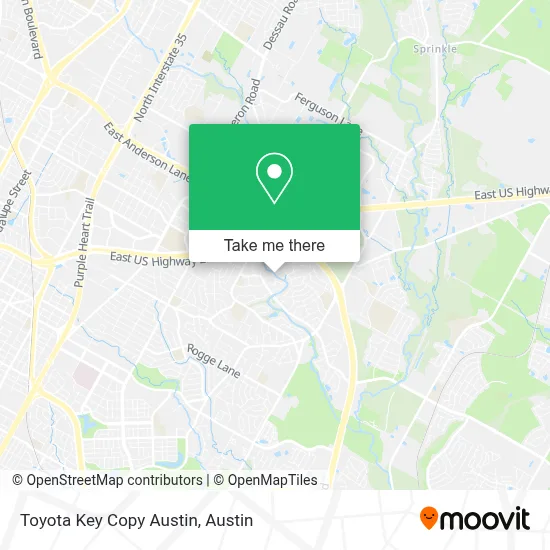 Toyota Key Copy Austin map