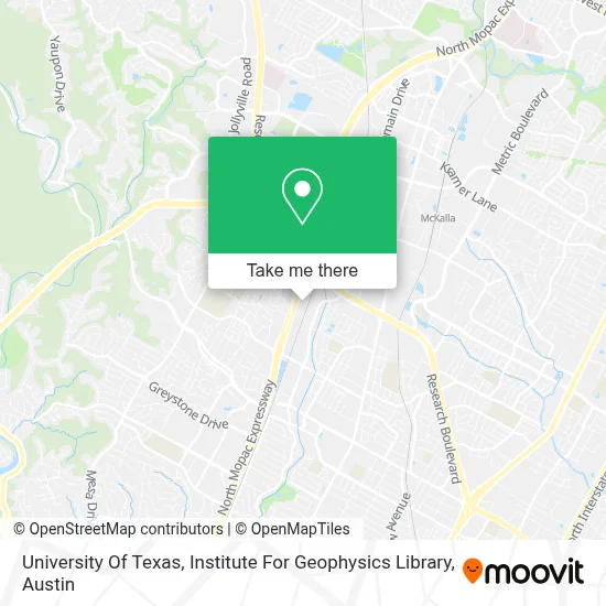 University Of Texas, Institute For Geophysics Library map
