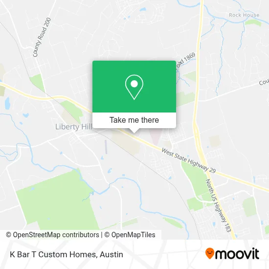 K Bar T Custom Homes map