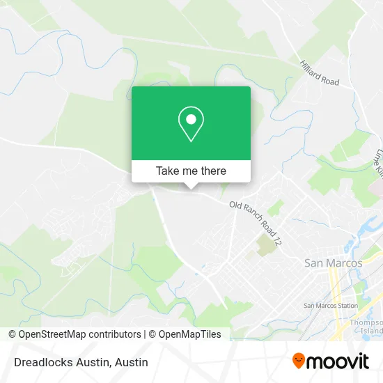 Dreadlocks Austin map