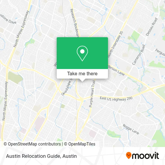 Austin Relocation Guide map