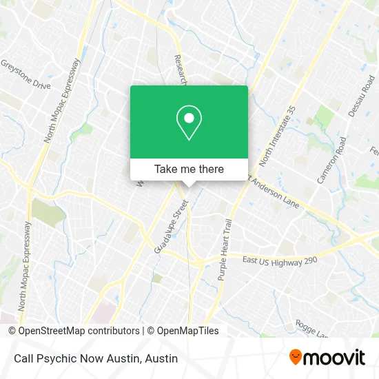 Call Psychic Now Austin map