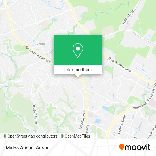 Midas Austin map