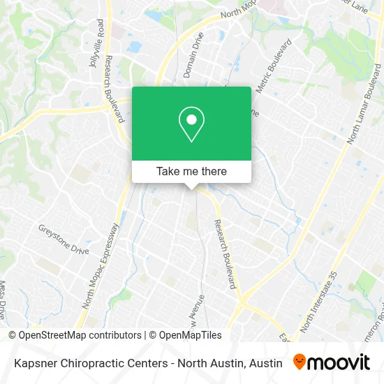 Kapsner Chiropractic Centers - North Austin map