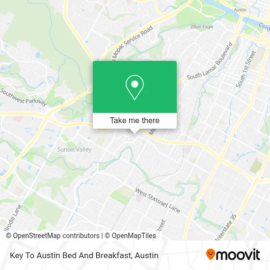 Key To Austin Bed And Breakfast map