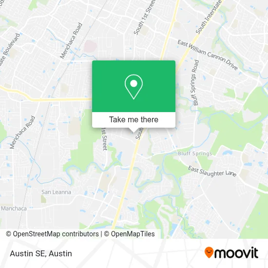 Austin SE map