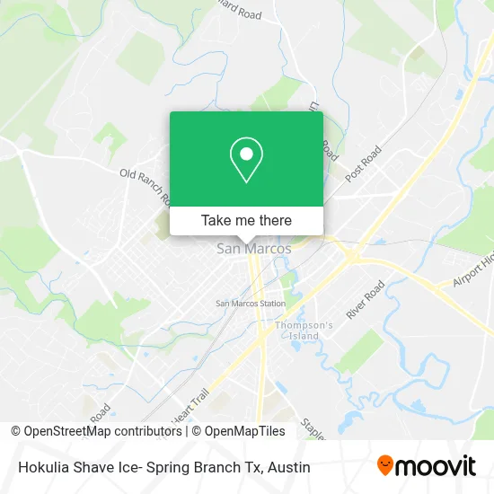 Hokulia Shave Ice- Spring Branch Tx map