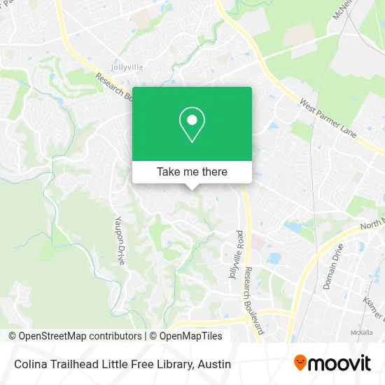 Colina Trailhead Little Free Library map
