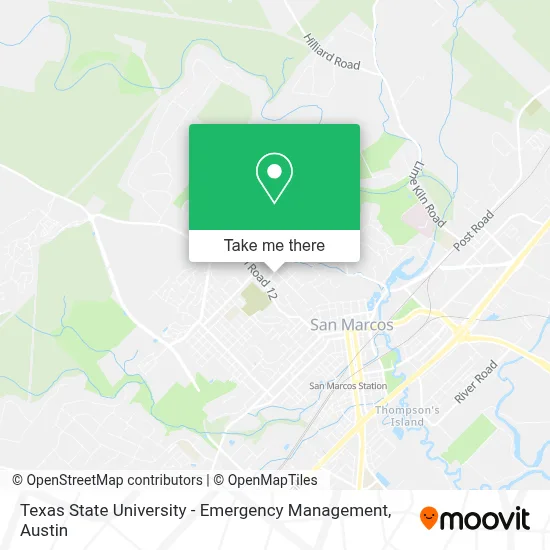 Texas State University - Emergency Management map