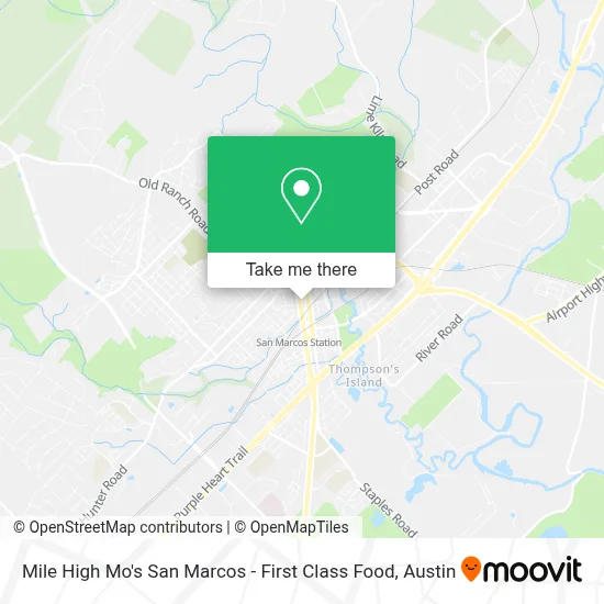 Mile High Mo's San Marcos - First Class Food map