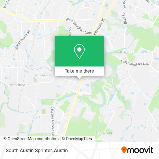 South Austin Sprinter map