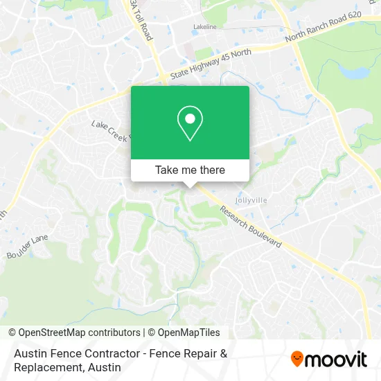 Austin Fence Contractor - Fence Repair & Replacement map