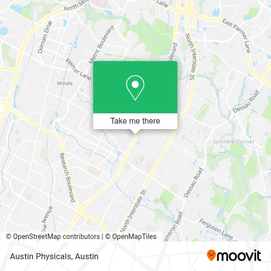 Austin Physicals map