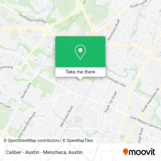Caliber - Austin - Menchaca map