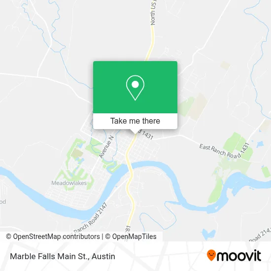 Marble Falls Main St. map