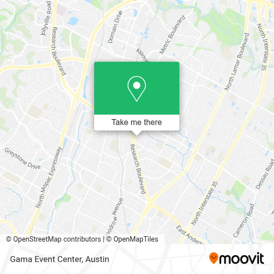 Gama Event Center map