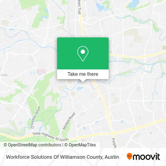 Workforce Solutions Of Williamson County map